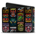 Bi-Fold Wallet - Teenage Mutant Ninja Turtles Allies and Villains Poses Black Bi-Fold Wallets Nickelodeon   