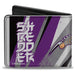 Bi-Fold Wallet - Teenage Mutant Ninja Turtles SHREDDER Action Pose and Text Black/Purples Bi-Fold Wallets Nickelodeon   