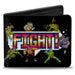 Bi-Fold Wallet - Teenage Mutant Ninja Turtles and Villains FIGHT! Pose Black Bi-Fold Wallets Nickelodeon   