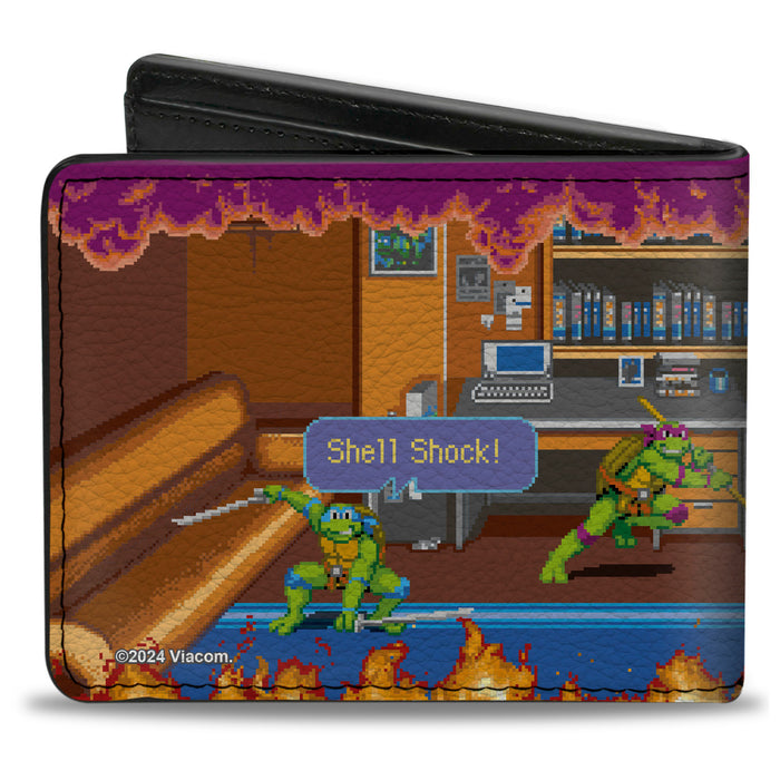 Bi-Fold Wallet - Teenage Mutant Ninja Turtles Battle Rocksteady Arcade Scene Bi-Fold Wallets Nickelodeon   