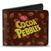 Bi-Fold Wallet - POST COCOA PEBBLES Centered Logo and Cereal Pebbles Scattered Browns Bi-Fold Wallets The Flintstones   