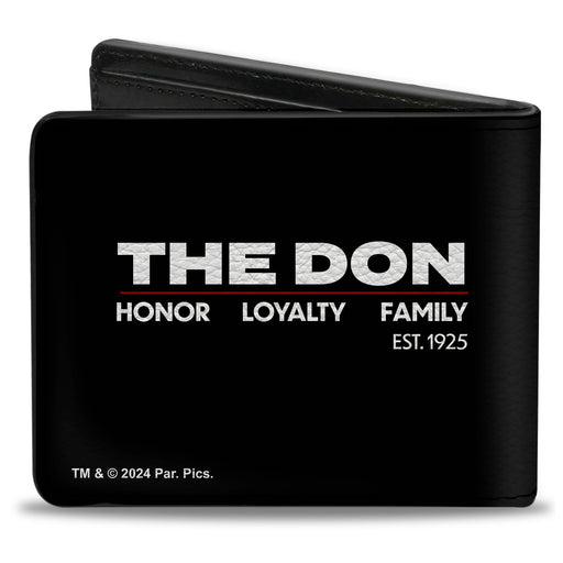 Bi-Fold Wallet - The Godfather Vito Corleone THE DON LOYALTY HONOR FAMILY Black/White/Red Bi-Fold Wallets Paramount Pictures   