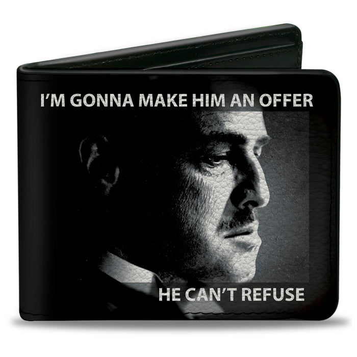 Bi-Fold Wallet - The Godfather Vito Corleone I'M GONNA MAKE HIM AN OFFER Pose Black/White Bi-Fold Wallets Paramount Pictures   