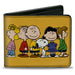 Bi-Fold Wallet - Peanuts Gang Close-Up Group Pose Golden Yellow Bi-Fold Wallets Peanuts Worldwide LLC   