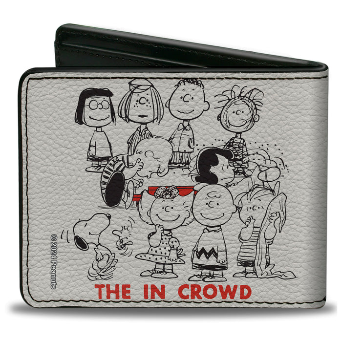 Bi-Fold Wallet - Peanuts Gang THE IN CROWD Group Pose White/Black/Red Bi-Fold Wallets Peanuts Worldwide LLC   