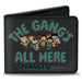 Bi-Fold Wallet - Peanuts Gang THE GANG'S ALL HERE Group Pose Black/Blue Bi-Fold Wallets Peanuts Worldwide LLC   