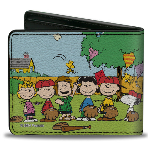 Bi-Fold Wallet - Peanuts Gang Backyard Baseball Group Pose Bi-Fold Wallets Peanuts Worldwide LLC