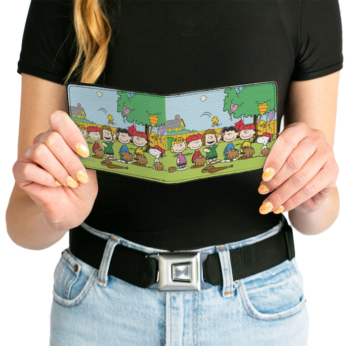 Bi-Fold Wallet - Peanuts Gang Backyard Baseball Group Pose Bi-Fold Wallets Peanuts Worldwide LLC