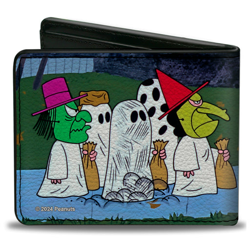 Bi-Fold Wallet - Peanuts Gang Halloween Trick or Treat Group Pose Bi-Fold Wallets Peanuts Worldwide LLC