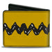 Bi-Fold Wallet - Peanuts Charlie Brown Zig Zag Stripe Yellow/Black Bi-Fold Wallets Peanuts Worldwide LLC   