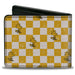 Bi-Fold Wallet - Peanuts Woodstock Pose Checker Yellow/White Bi-Fold Wallets Peanuts Worldwide LLC   