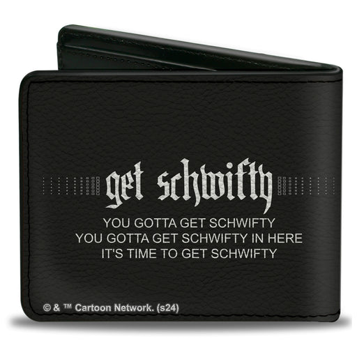 Bi-Fold Wallet - Rick and Morth Rick GET SCHWIFTY Quotes Black/White Bi-Fold Wallets Rick and Morty   