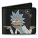 Bi-Fold Wallet - Rick and Morth Rick GET SCHWIFTY Quotes Black/White Bi-Fold Wallets Rick and Morty   