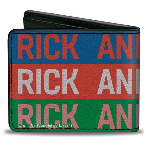 Bi-Fold Wallet - RICK AND  MORTY Text Stripe Multi Color Bi-Fold Wallets Rick and Morty   