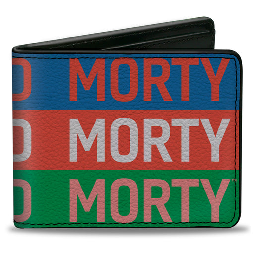 Bi-Fold Wallet - RICK AND  MORTY Text Stripe Multi Color Bi-Fold Wallets Rick and Morty   