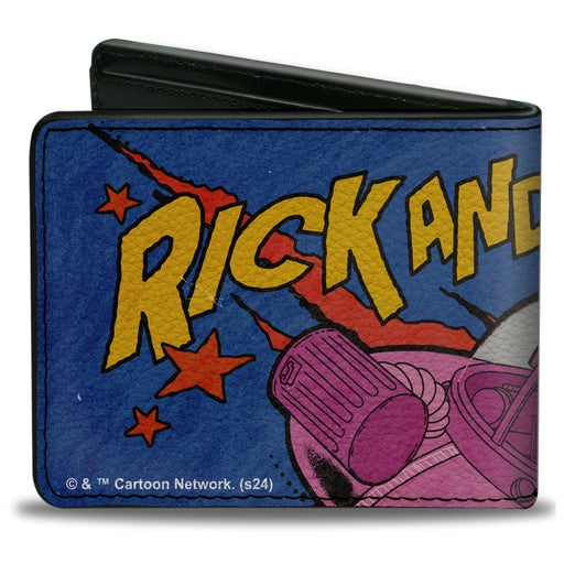 Bi-Fold Wallet - RICK AND MORTY Don't Think About It Spaceship Pose Blue Bi-Fold Wallets Rick and Morty   