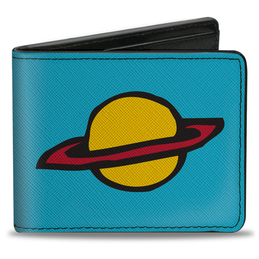 Bi-Fold Wallet - Rugrats Chuckie Saturn Shirt Icon Blue Bi-Fold Wallets Nickelodeon   