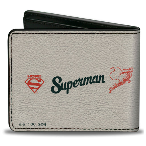 Bi-Fold Wallet - Superman METROPOLIS DAILY PLANET Sky View White/Blue/Red Bi-Fold Wallets DC Comics   