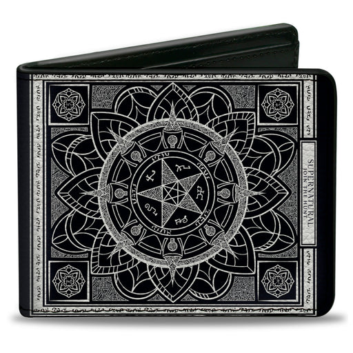 Bi-Fold Wallet - Supernatural Pentagram Mandala Black/White Bi-Fold Wallets Supernatural   