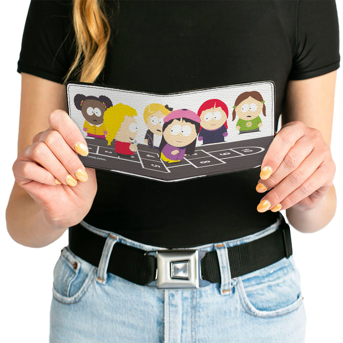 Bi-Fold Wallet - South Park Bebe and Wendy Deep Learning Hopscotch Group Scene Bi-Fold Wallets Comedy Central