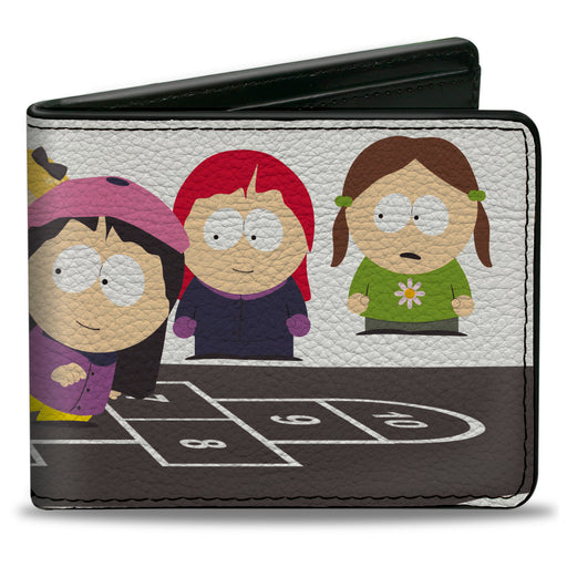 Bi-Fold Wallet - South Park Bebe and Wendy Deep Learning Hopscotch Group Scene Bi-Fold Wallets Comedy Central