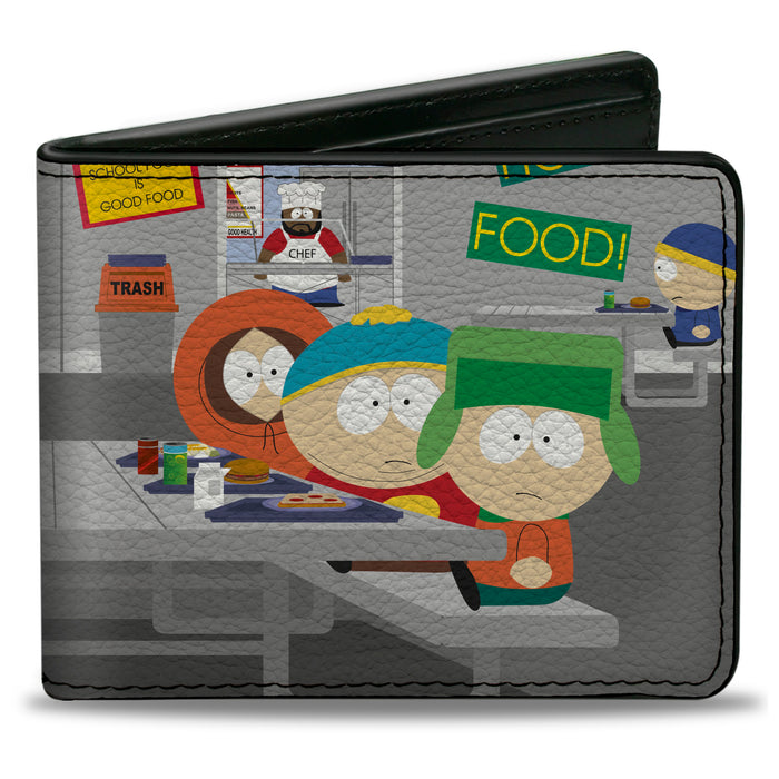 Bi-Fold Wallet - South Park Boys Group Cafeteria Table Scene Bi-Fold Wallets Comedy Central