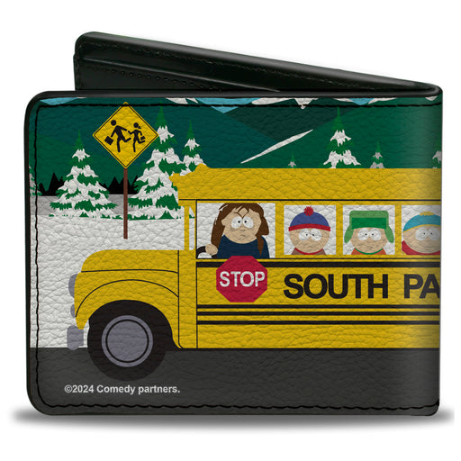 Bi-Fold Wallet - SOUTH PARK ELEMENTARY School Bus Character Group Scene Bi-Fold Wallets Comedy Central