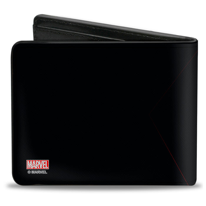 Bi-Fold  Wallet - Spider-Man Miles Morales Face Close-Up Black/Red/White Bi-Fold Wallets Marvel Comics   
