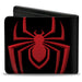 Bi-Fold  Wallet - Spider-Man Spider Close-Up Black/Red Bi-Fold Wallets Marvel Comics   