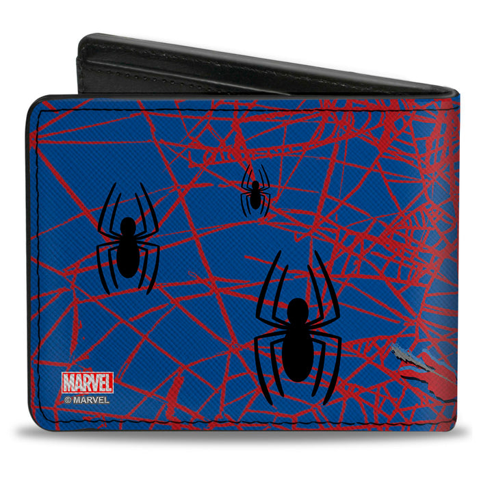 SPIDER-MAN  

Bi-Fold Wallet - Classic Spider-Man Shooting Web Pose and Spiders Blue Bi-Fold Wallets Marvel Comics   