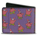 Bi-Fold Wallet - SpongeBob SquarePants Patrick Star Poses Scattered Lavender Bi-Fold Wallets Nickelodeon   