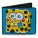 Bi-Fold Wallet - SpongeBob SquarePants Drooling and Melting Faces Blue Bi-Fold Wallets Nickelodeon   