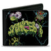 Bi-Fold Wallet - SpongeBob SquarePants Halloween Slime Icons Scattered Black Bi-Fold Wallets Nickelodeon   