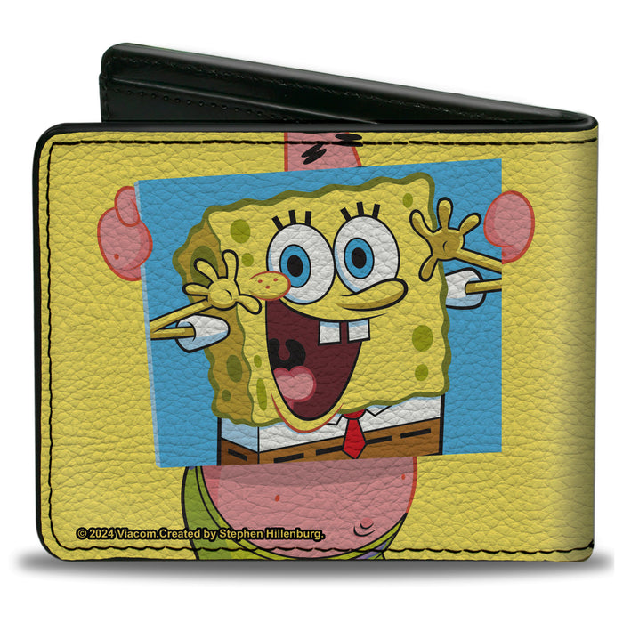 Bi-Fold Wallet - Patrick Star Holding SpongeBob SquarePants Portrait Pose Yellow Bi-Fold Wallets Nickelodeon