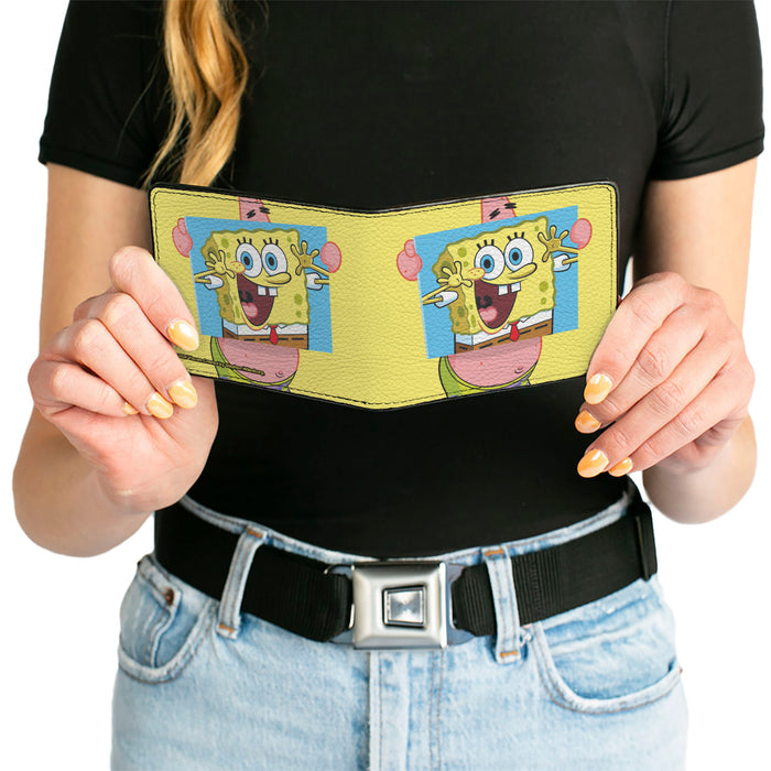 Bi-Fold Wallet - Patrick Star Holding SpongeBob SquarePants Portrait Pose Yellow Bi-Fold Wallets Nickelodeon