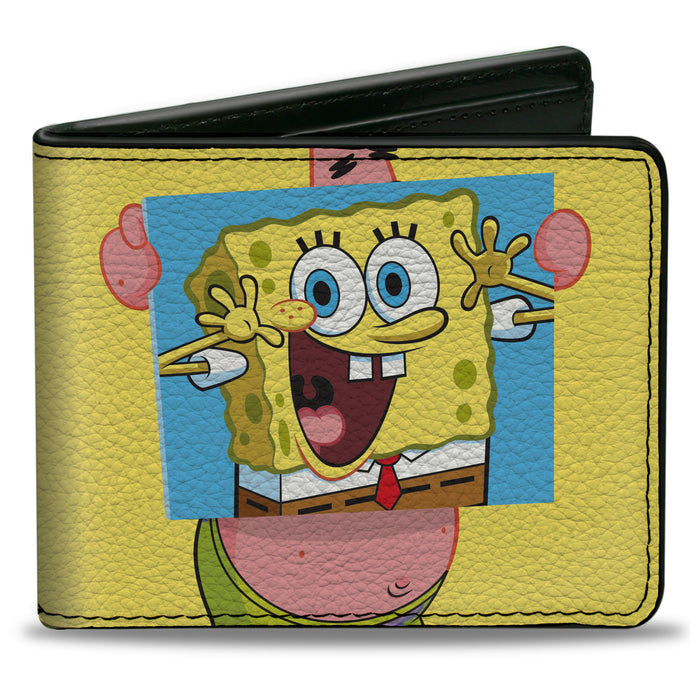 Bi-Fold Wallet - Patrick Star Holding SpongeBob SquarePants Portrait Pose Yellow Bi-Fold Wallets Nickelodeon