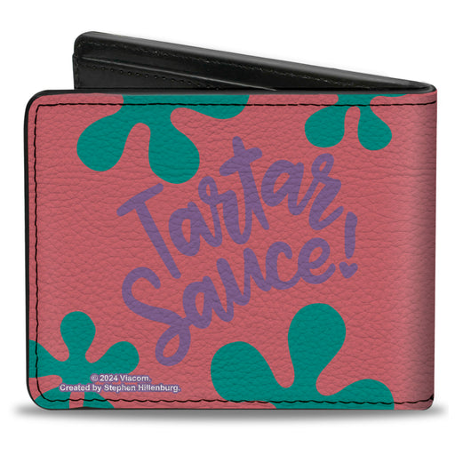 Bi-Fold Wallet - SpongeBob SquarePants Patrick Star TARTAR SAUCE Face Close-Up Pink Bi-Fold Wallets Nickelodeon