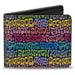 Bi-Fold Wallet - SpongeBob SquarePants and Friends Names Collage Blue/Multi Color Bi-Fold Wallets Nickelodeon