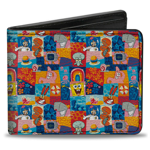 Bi-Fold Wallet - SpongeBob SquarePants and Friends with Icons Blocks Multi Color Bi-Fold Wallets Nickelodeon