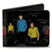 Bi-Fold Wallet - The Original Star Trek Crew Poses and Icons Black/Multi Color Bi-Fold Wallets CBS Studios Inc.   