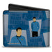 Bi-Fold Wallet - Classic Star Trek Spock Poses and Quotes Collage Blues Bi-Fold Wallets CBS Studios Inc.   