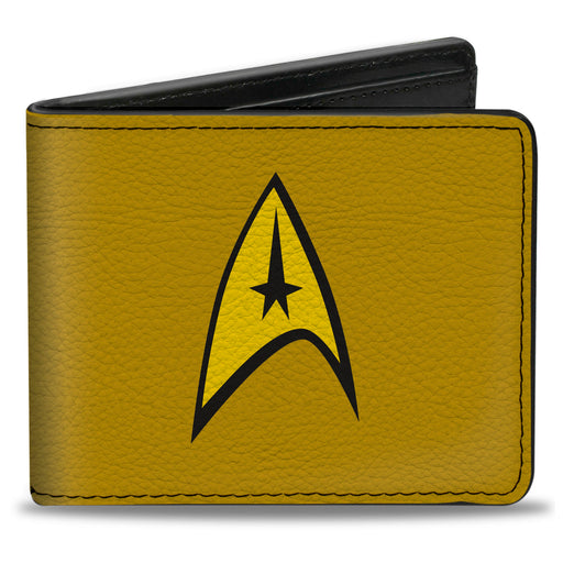 Bi-Fold Wallet - Classic STAR TREK Starfleet Command Insignia Logo Gold/Yellow Bi-Fold Wallets Star Trek   