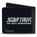 Bi-Fold Wallet - STAR TREK THE NEXT GENERATION Starship Enterprise Voyages Icon Black Bi-Fold Wallets CBS Studios Inc.   