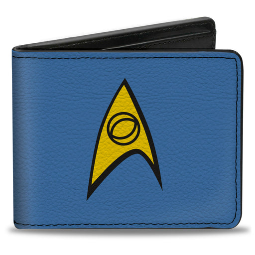 Bi-Fold Wallet - Classic STAR TREK Starfleet Sciences Insignia Logo Blue/Yellow Bi-Fold Wallets Star Trek   