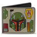 Bi-Fold Wallet - Star Wars Boba Fett Helmet Utility Elements Bounding Tan Bi-Fold Wallets Star Wars