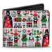 Bi-Fold Wallet - Star Wars Holiday Characters and Icons Christmas Sweater White/Multi Color Bi-Fold Wallets Star Wars   