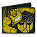 Bi-Fold Wallet - Transformers Bumblebee Pose and Autobot Logo Shield Black/Yellows Bi-Fold Wallets Hasbro   