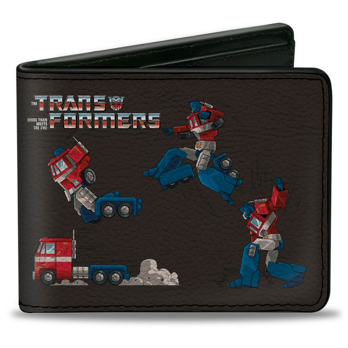 Bi-Fold Wallet - TRANSFORMERS Optimus Prime and Megatron Conversion Scenes Black Bi-Fold Wallets Hasbro   