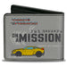 Bi-Fold Wallet - Transformers BUMBLEBEE ON A MISSION and Sports Car Gray Bi-Fold Wallets Hasbro   