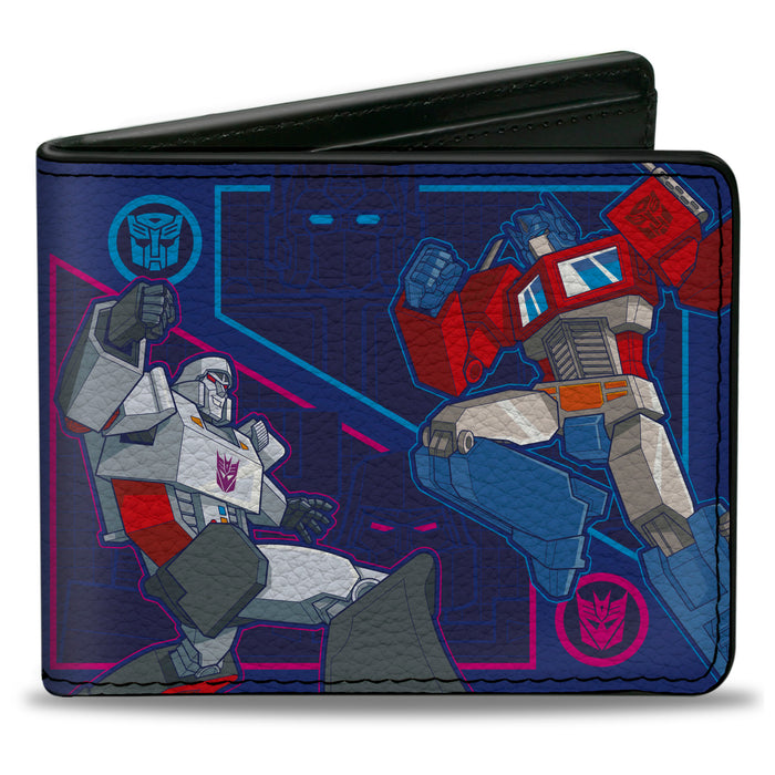 Bi-Fold Wallet - Transformers Autobots and Decepticons ROBOTS IN DISGUISE Pose and Logo Blues Bi-Fold Wallets Hasbro   